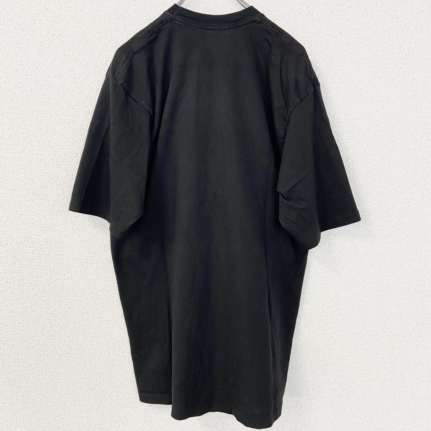 古着 used　半袖プリントTシャツ　90s　シングルステッチ　ヴィンテージ　クルーネック　レトロ　黒　ブラック　XLサイズ