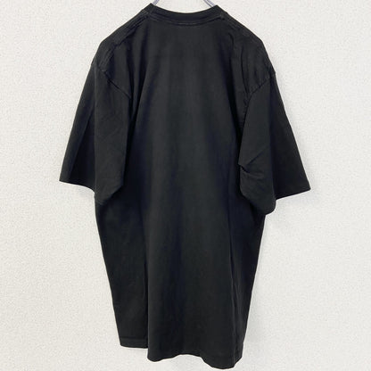古着 used　半袖プリントTシャツ　90s　シングルステッチ　ヴィンテージ　クルーネック　レトロ　黒　ブラック　XLサイズ