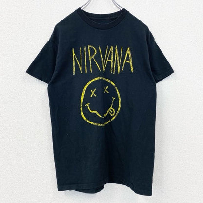 古着 used　NIRVANA　ニルヴァーナ　半袖バンドTシャツ　黒　ブラック　バックプリント　カートコバーン　Mサイズ