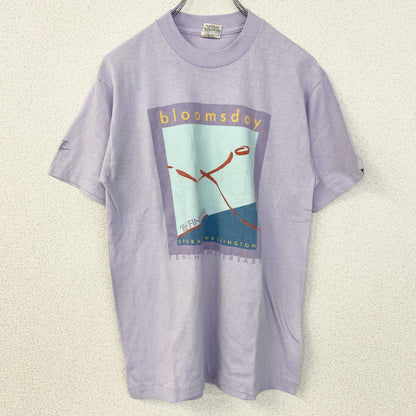 80s　NIKE　ナイキ　他社ボディ　半袖プリントTシャツ　ヴィンテージ　シングルステッチ　紫　パープル　Lサイズ