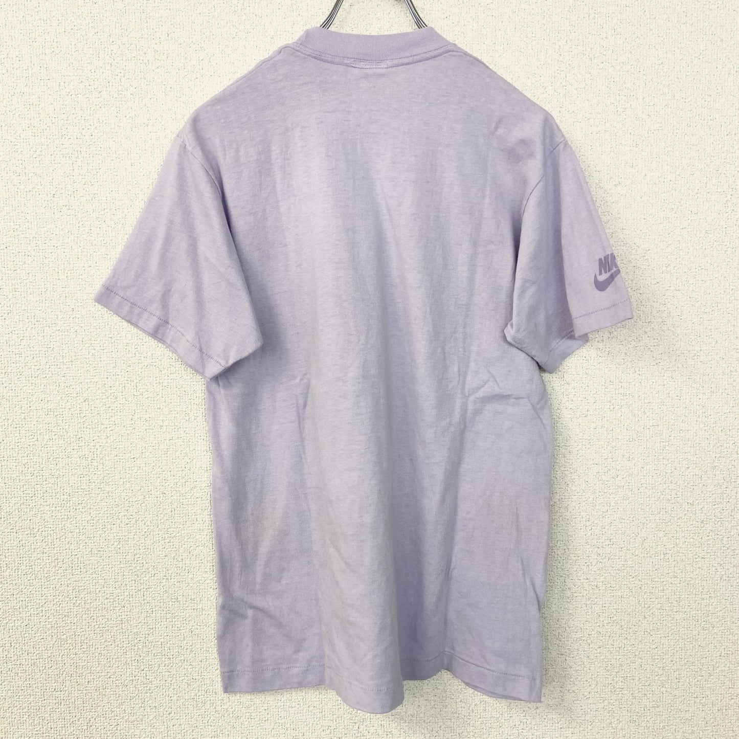 80s　NIKE　ナイキ　他社ボディ　半袖プリントTシャツ　ヴィンテージ　シングルステッチ　紫　パープル　Lサイズ