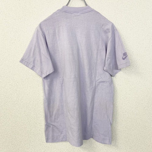 80s　NIKE　ナイキ　他社ボディ　半袖プリントTシャツ　ヴィンテージ　シングルステッチ　紫　パープル　Lサイズ