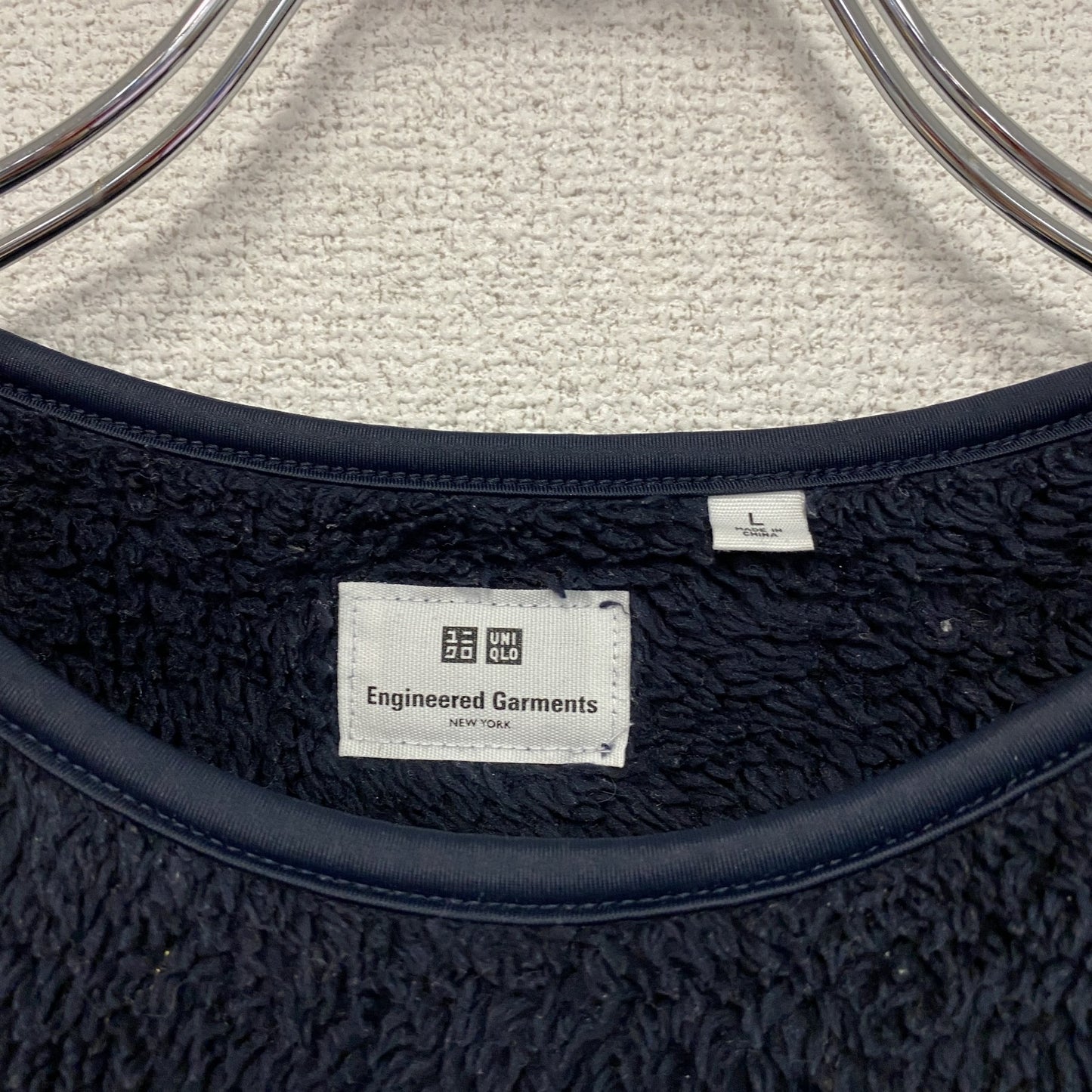 UNIQLO　ユニクロ　Engineered Garments　エンジニアガーメンツ　フリースプルオーバージャケット　紺　ネイビー　Lサイズ
