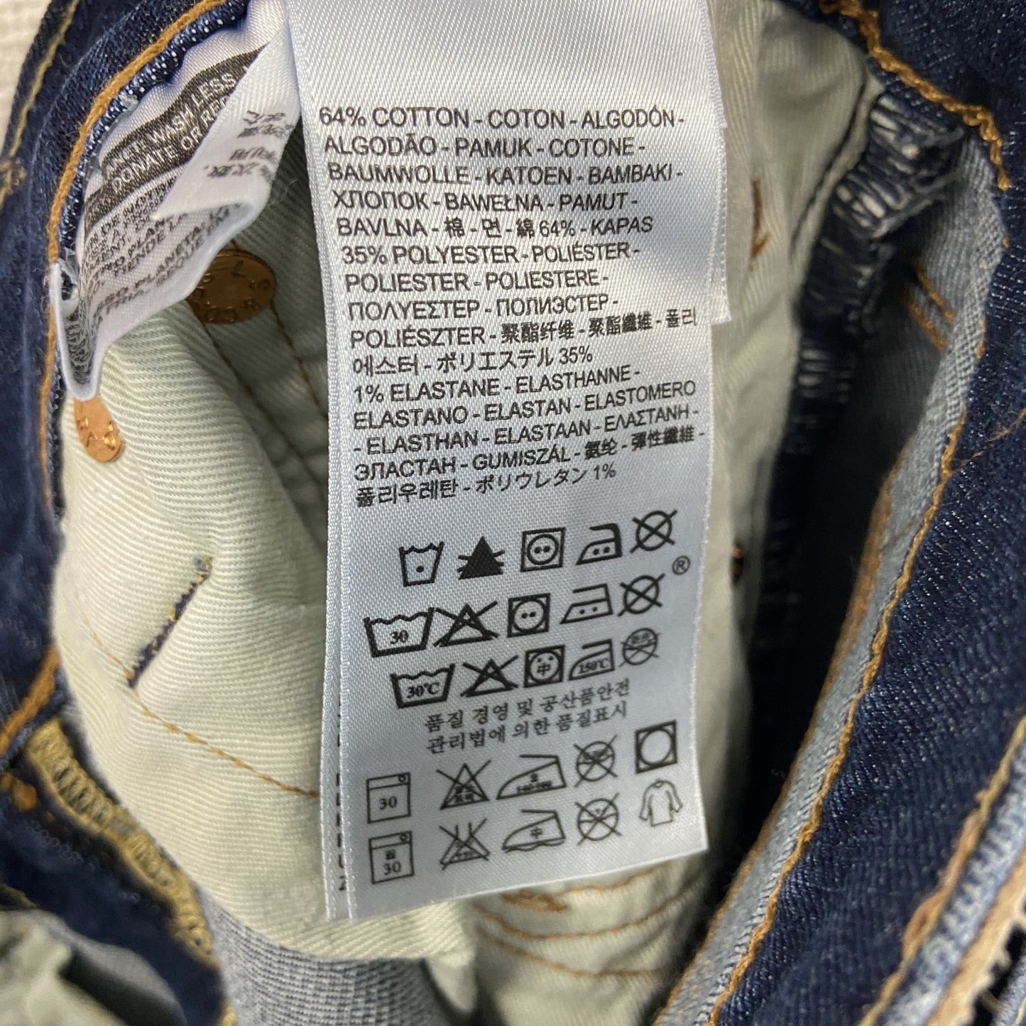 Levi's　リーバイス　511　デニムパンツ/ジーンズ　ジップフライ　インディゴ　W31サイズ