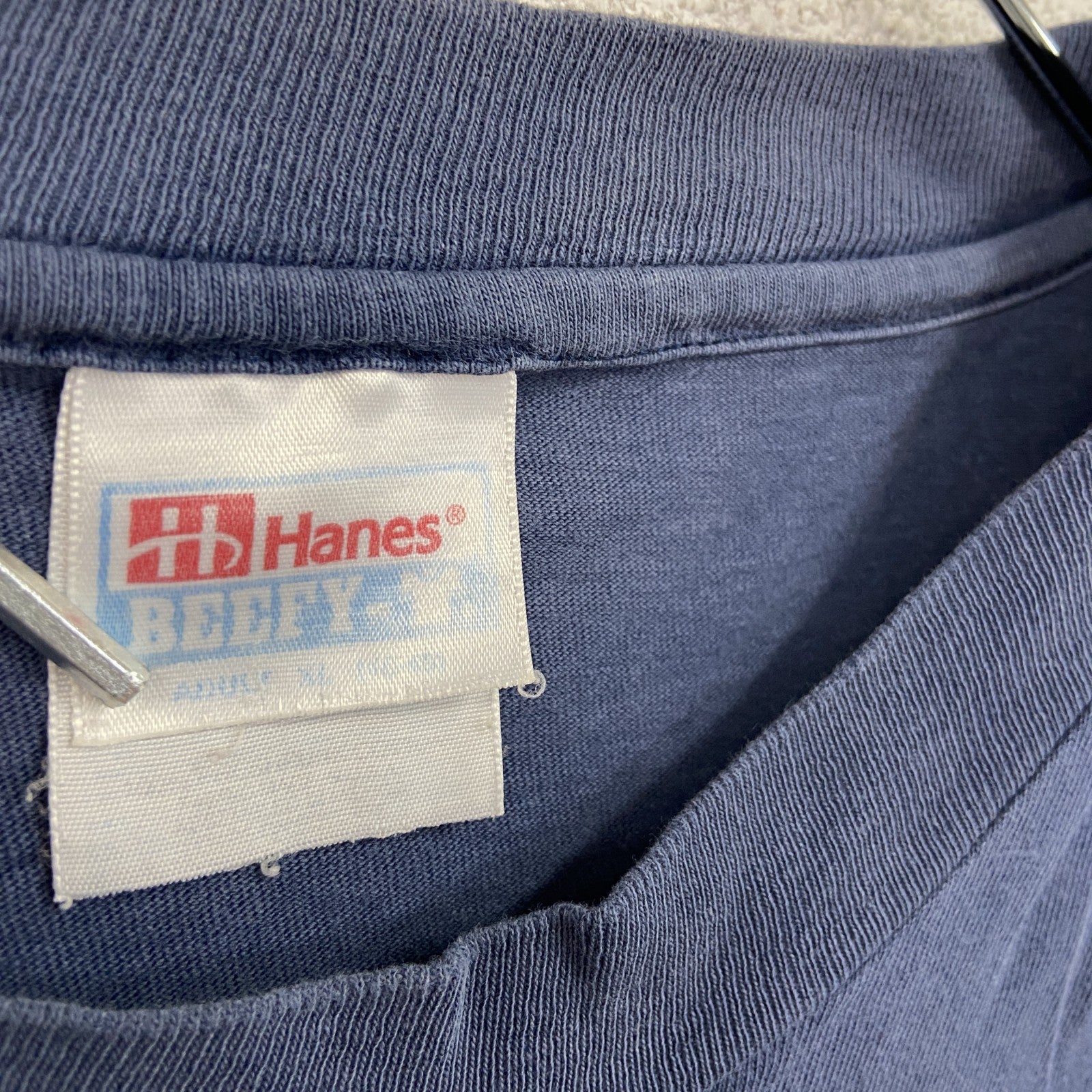 90s～　Hanes　ヘインズ　半袖Tシャツ　スーべニア　ABC STORE　シングルステッチ　紺　ネイビー　XLサイズ
