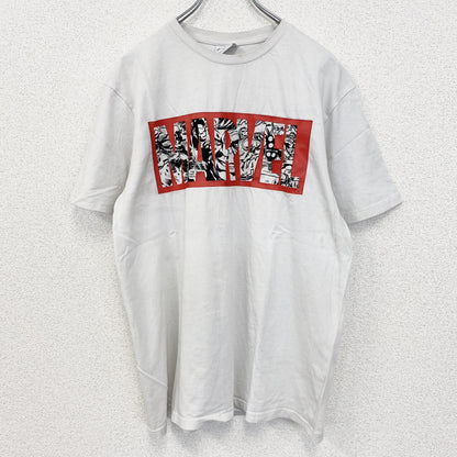 古着 used　半袖アニメプリントTシャツ　MARVEL　マーベル　白　ホワイト　両面プリント　クルーネック　XLサイズ
