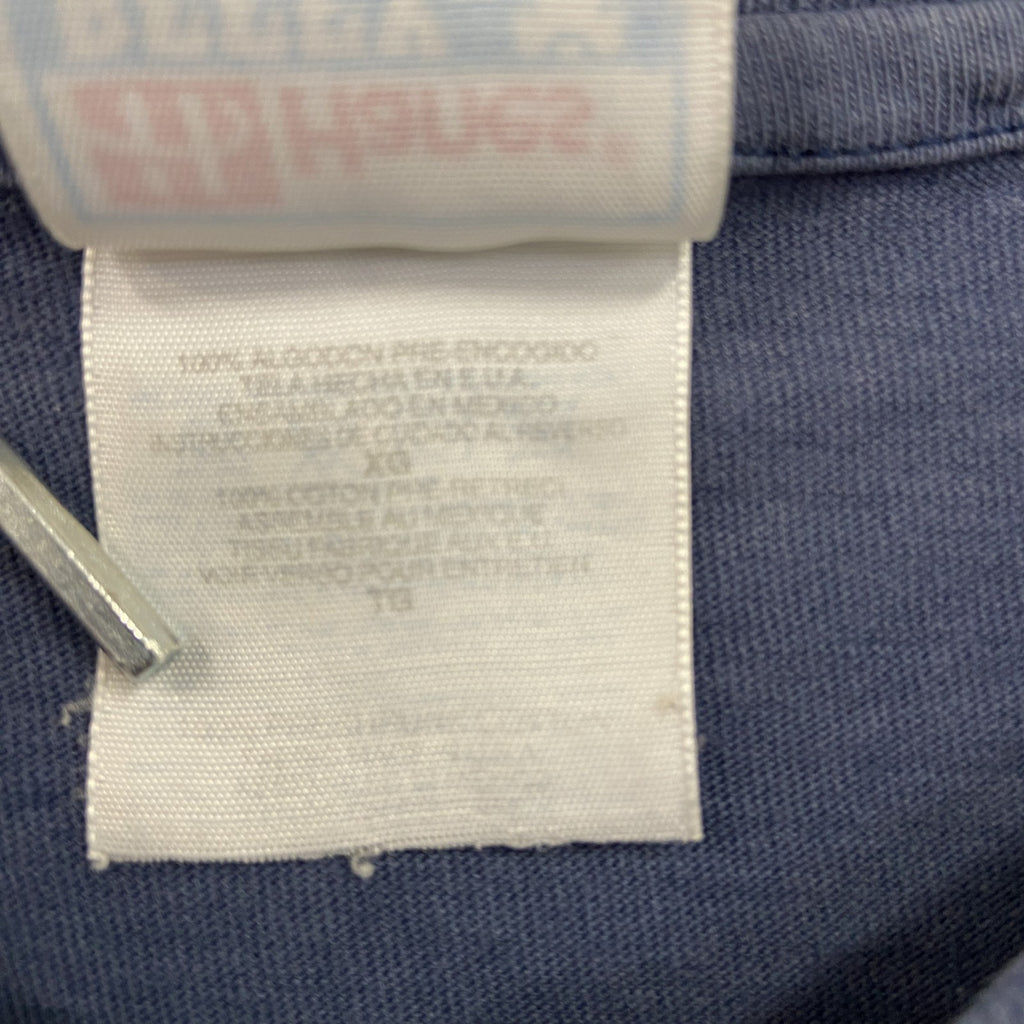 90s～　Hanes　ヘインズ　半袖Tシャツ　スーべニア　ABC STORE　シングルステッチ　紺　ネイビー　XLサイズ