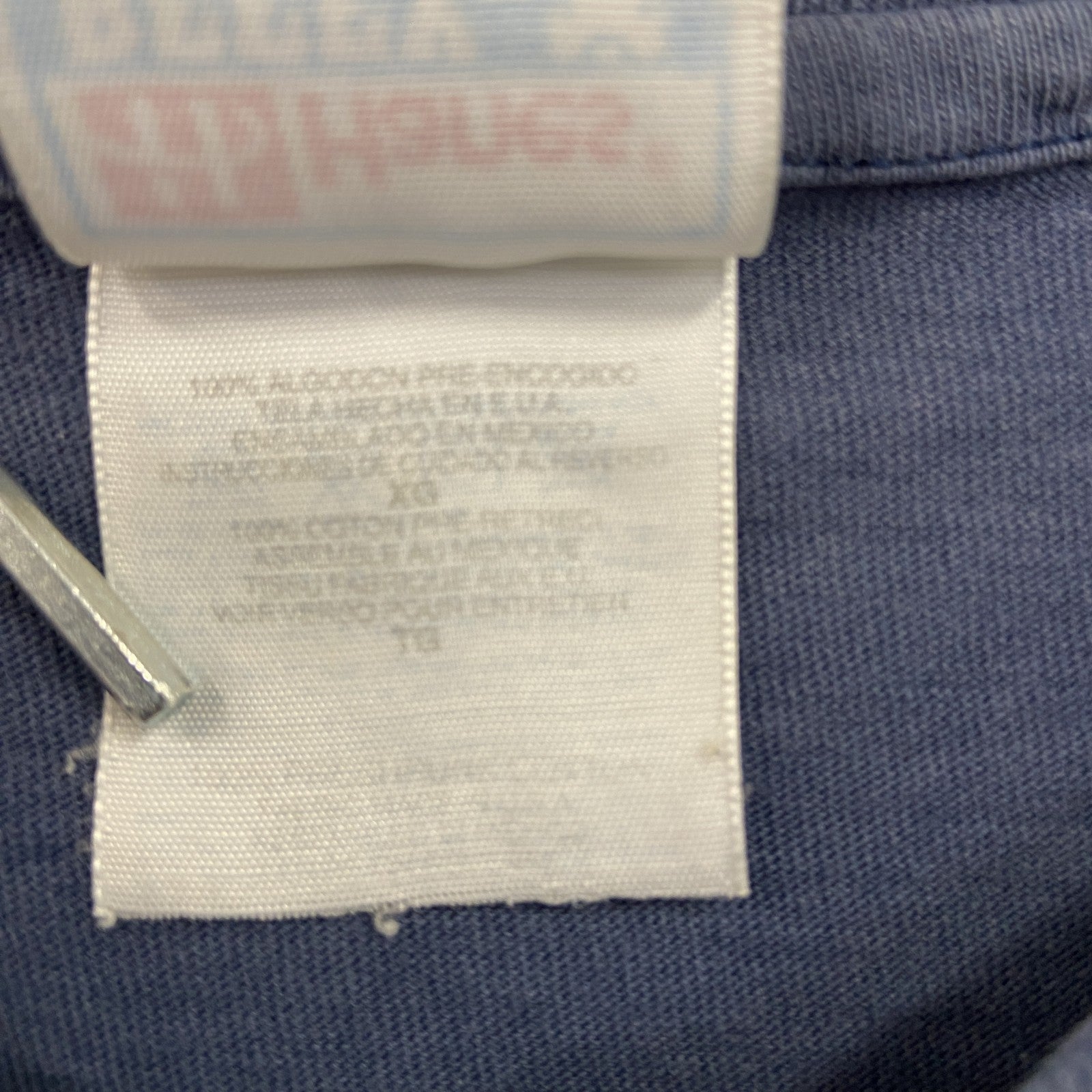 90s～　Hanes　ヘインズ　半袖Tシャツ　スーべニア　ABC STORE　シングルステッチ　紺　ネイビー　XLサイズ