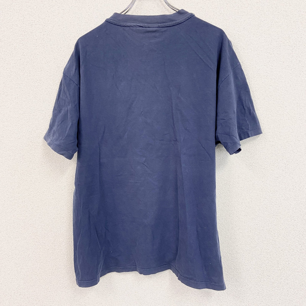 90s～　Hanes　ヘインズ　半袖Tシャツ　スーべニア　ABC STORE　シングルステッチ　紺　ネイビー　XLサイズ