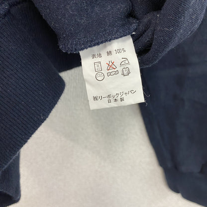 Reebok　リーボック　長袖ポロシャツ　刺繍ロゴ　ユニオンジャック　ワンポイント　紺　ネイビー　2サイズ