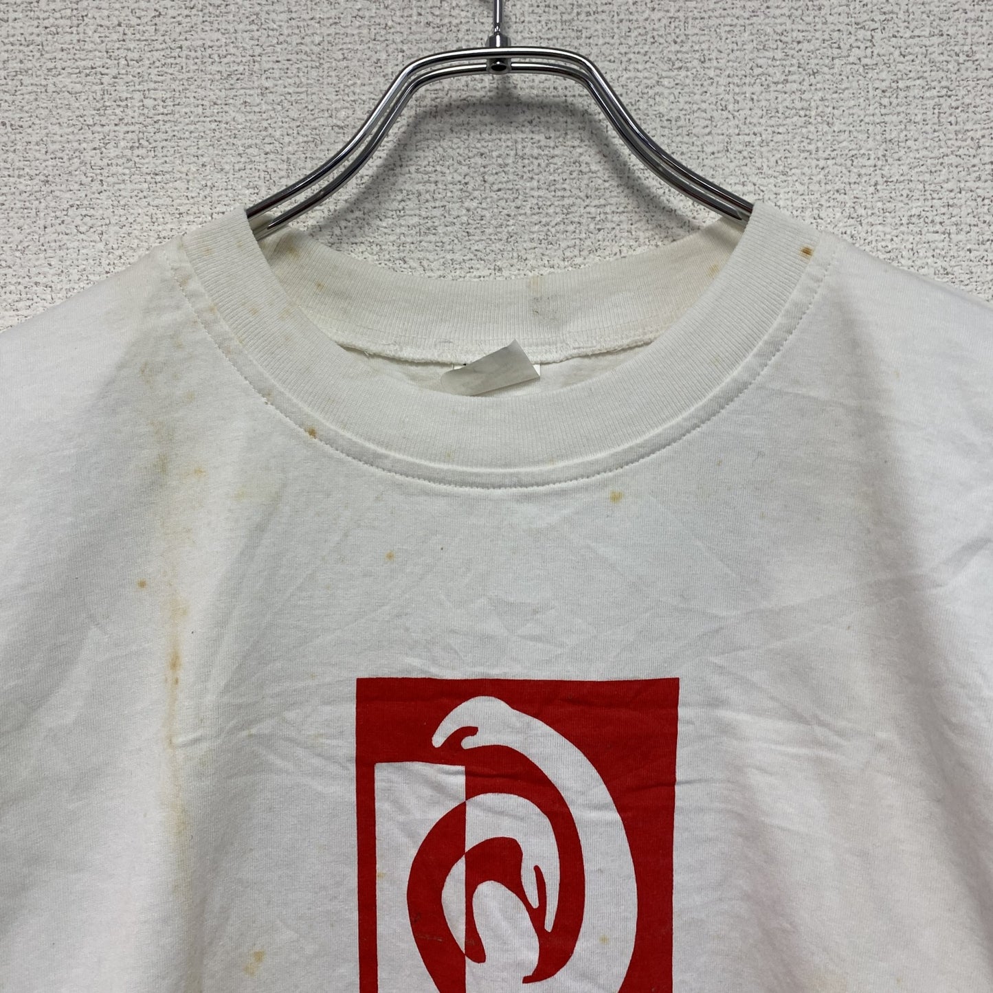 半袖プリントアートTシャツ　14連プリント　両面プリント　白　ホワイト　Lサイズ