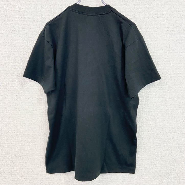 80s　FRUIT OF THE LOOM　半袖プリントTシャツ　ヴィンテージ　黒　ブラック　Lサイズ