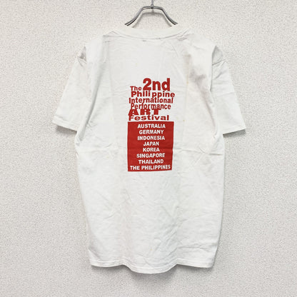 半袖プリントアートTシャツ　14連プリント　両面プリント　白　ホワイト　Lサイズ