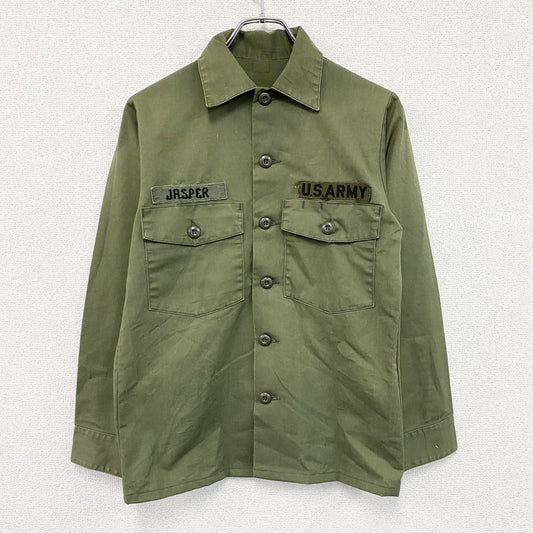 U.S.ARMY　米軍　長袖ミリタリーシャツ　ユーティリティシャツ　ヴィンテージ　カーキ