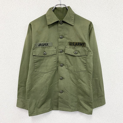 70s　U.S.ARMY　米軍　長袖ミリタリーシャツ　ユーティリティシャツ　フェード　ヴィンテージ　カーキ