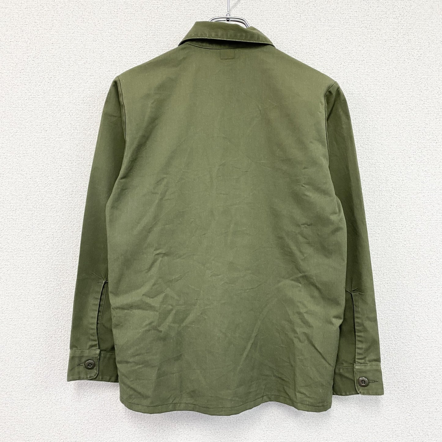 70s　U.S.ARMY　米軍　長袖ミリタリーシャツ　ユーティリティシャツ　フェード　ヴィンテージ　カーキ