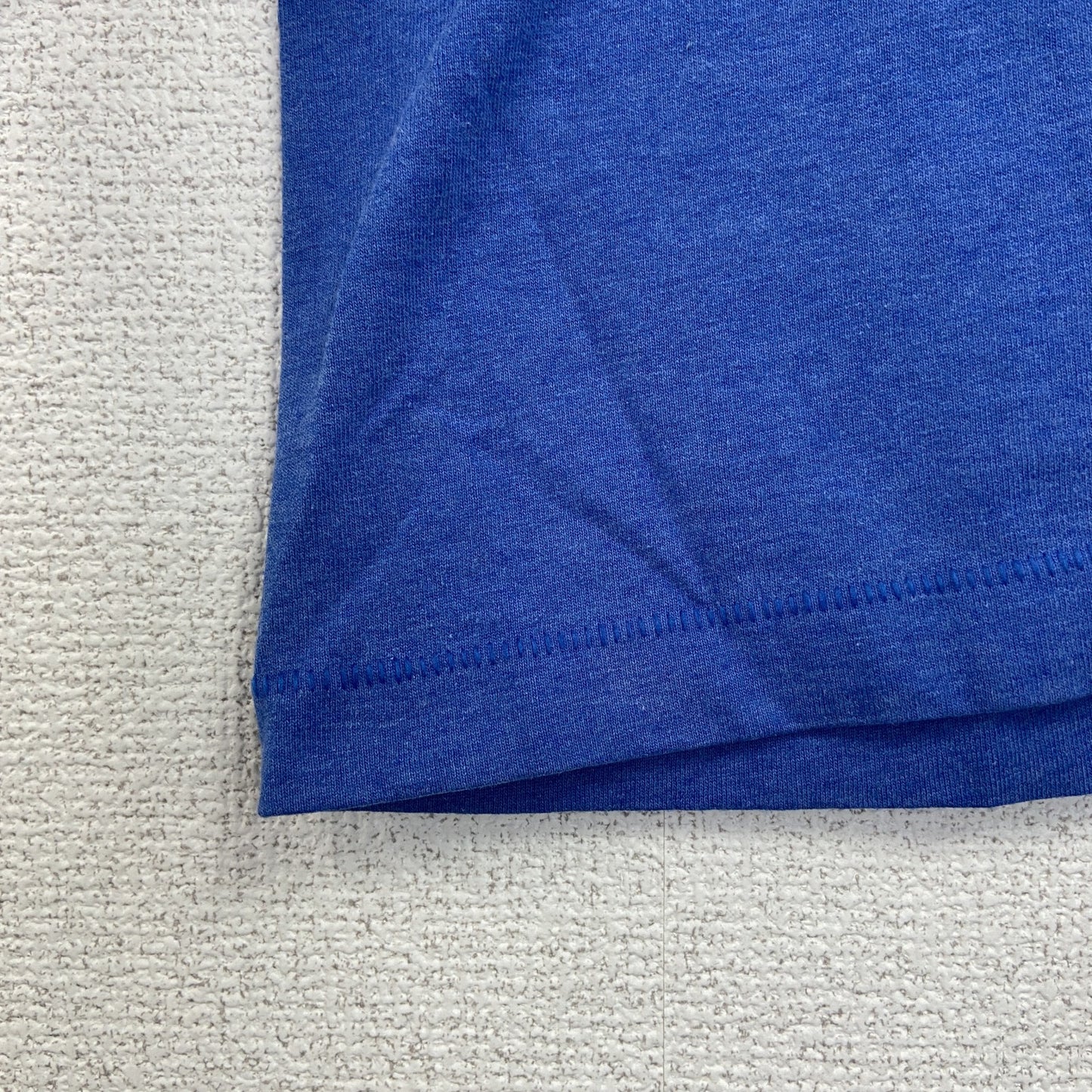 古着 used　半袖プリントTシャツ　90s　ヴィンテージ　レトロデザイン　クルーネック　シングルステッチ　青　ブルー　XLサイズ