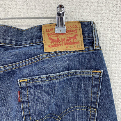 Levi’ｓ　リーバイス　505　デニムパンツ/ジーンズ　縦落ち　ジップフライ　インディゴ　W34サイズ
