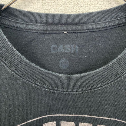 古着 used　ジョニーキャッシュ　半袖プリントTシャツ　音楽　カントリー　黒　ブラック　クルーネック　Lサイズ