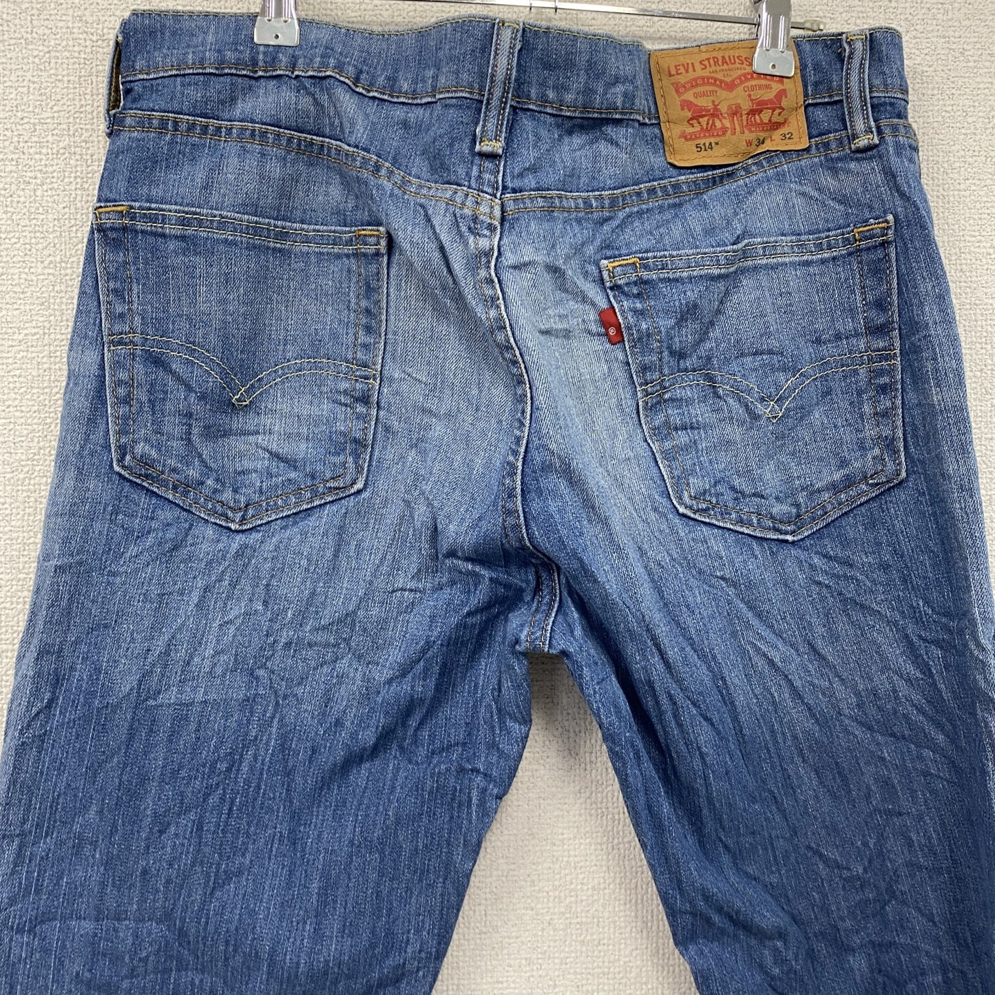 Levi’ｓ　リーバイス　514　デニムパンツ/ジーンズ　縦落ち　鬼ヒゲ　ジップフライ　インディゴ　W34サイズ
