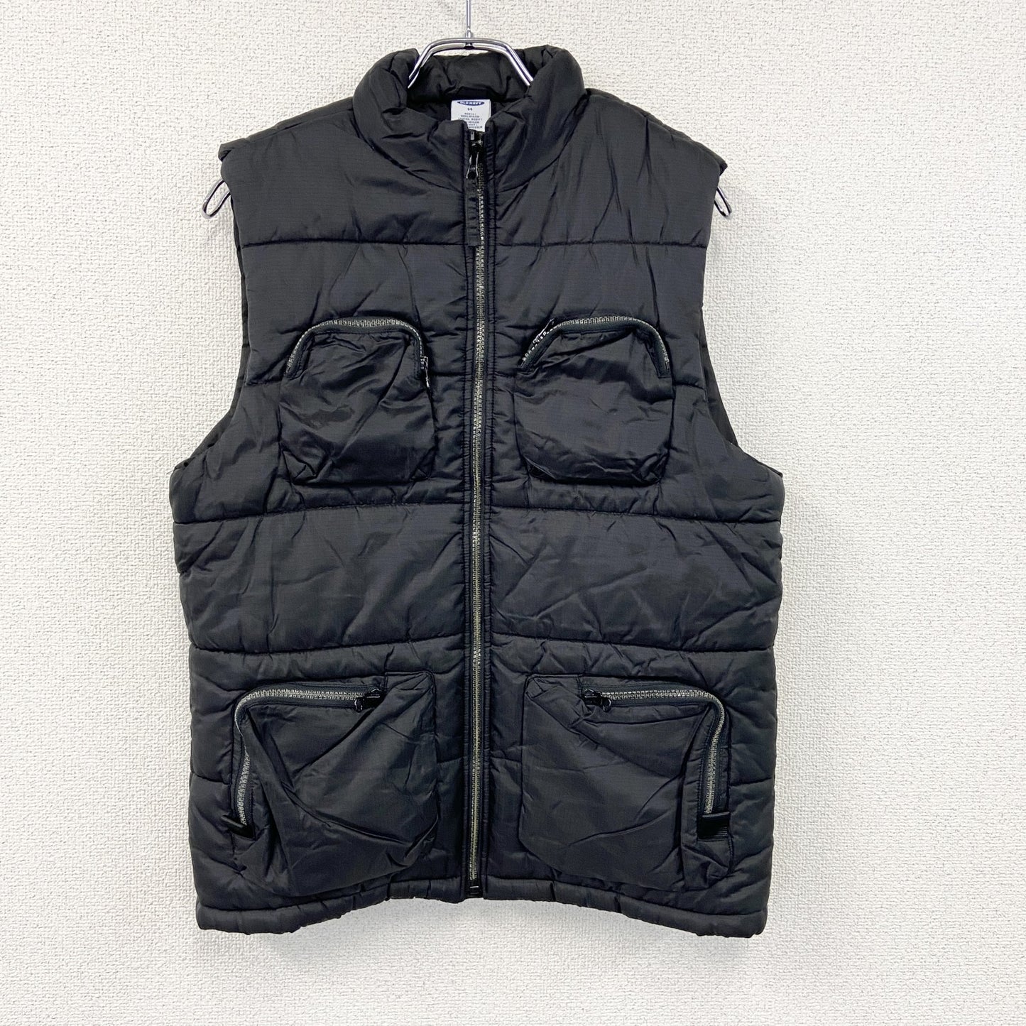 OLD NAVY　オールドネイビー　フィッシングベスト　中綿入り　黒　ブラック　14サイズ