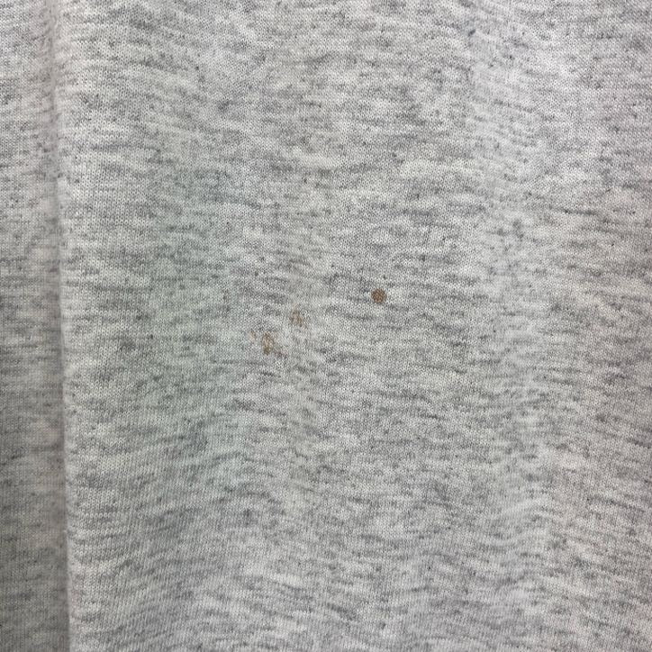 古着 used　半袖プリントTシャツ　90s　ヴィンテージ　企業ロゴ　レトロデザイン　クルーネック　シングルステッチ　灰　グレー