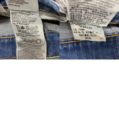 Levi’ｓ　リーバイス　514　デニムパンツ/ジーンズ　縦落ち　鬼ヒゲ　ジップフライ　インディゴ　W34サイズ