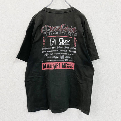 Ozzfest Japan 2015　オズフェスジャパン　半袖プリントTシャツ　黒　ブラック　XLサイズ