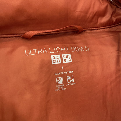 UNIQLO　ユニクロ　ウルトラライトダウンジャケット　ダウン90%　オレンジ　Lサイズ