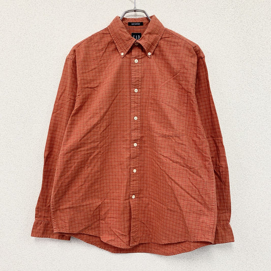 OLD GAP　オールドギャップ　長袖ボタンダウンシャツ　チェック柄　赤　レッド　XSサイズ