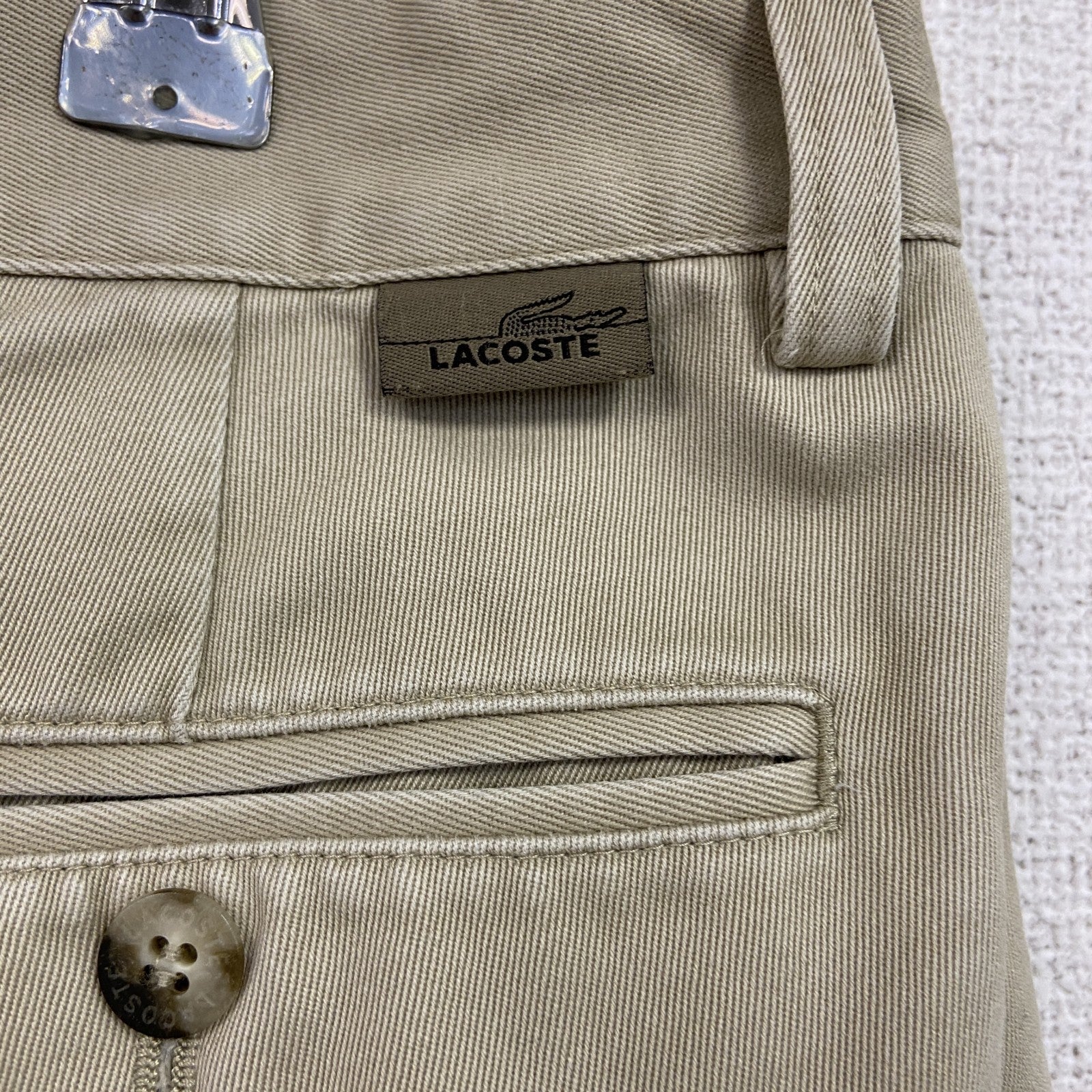 LACOSTE　ラコステ　チノパン　ジップフライ　ベージュ　88サイズ