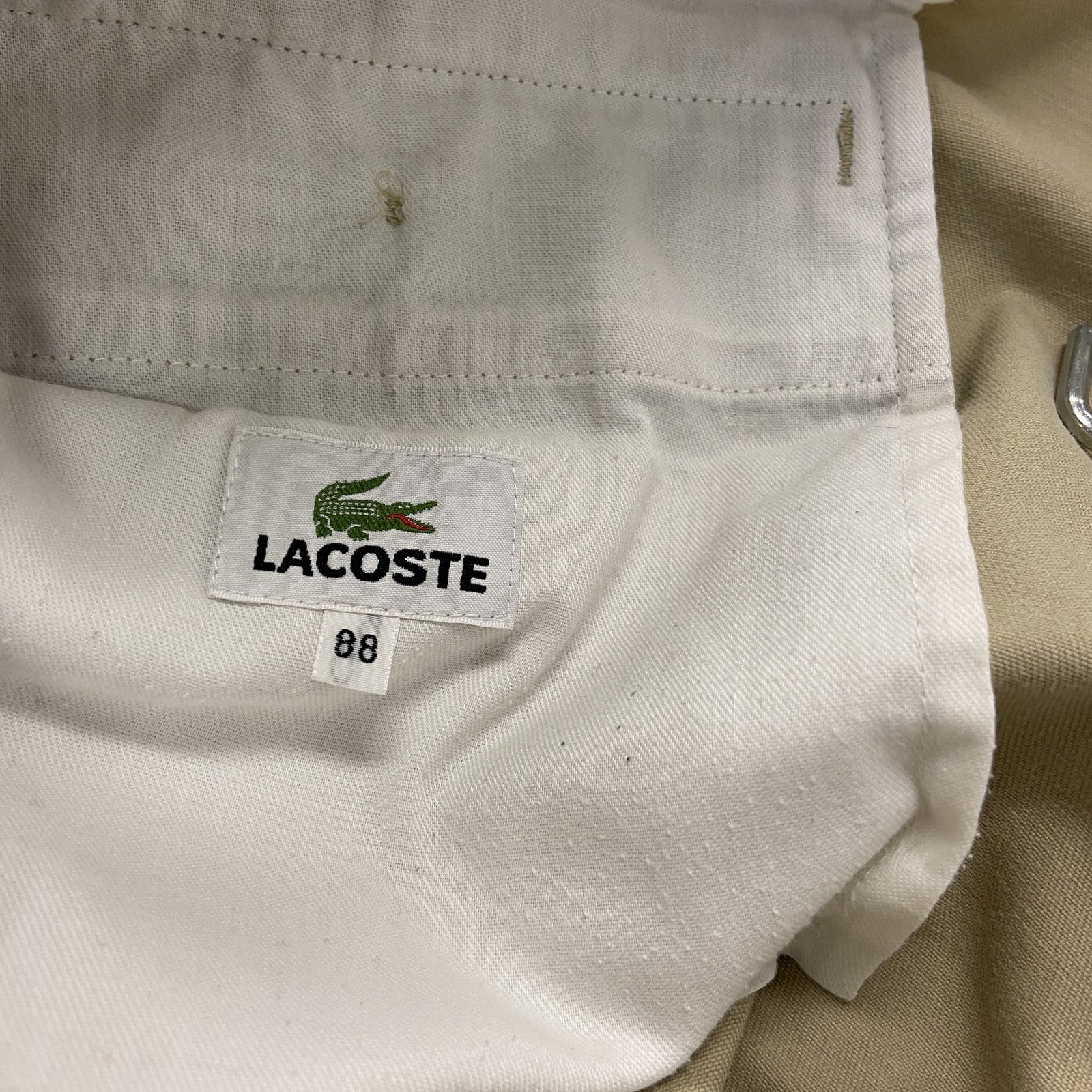 LACOSTE　ラコステ　チノパン　ジップフライ　ベージュ　88サイズ
