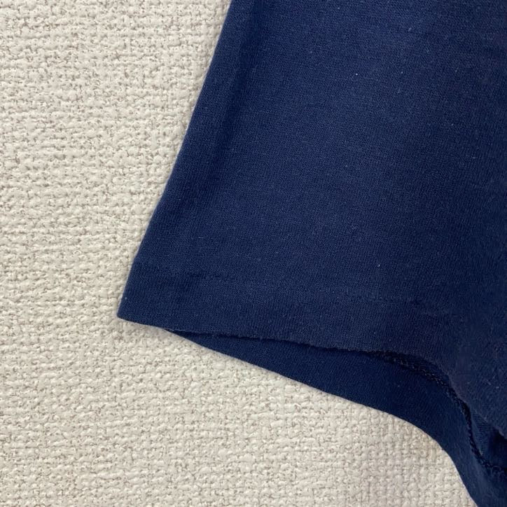 古着 used　RUSSELL　ラッセル　半袖プリントTシャツ　レトロ　クルーネック　シングルステッチ　ネイビー　XLサイズ