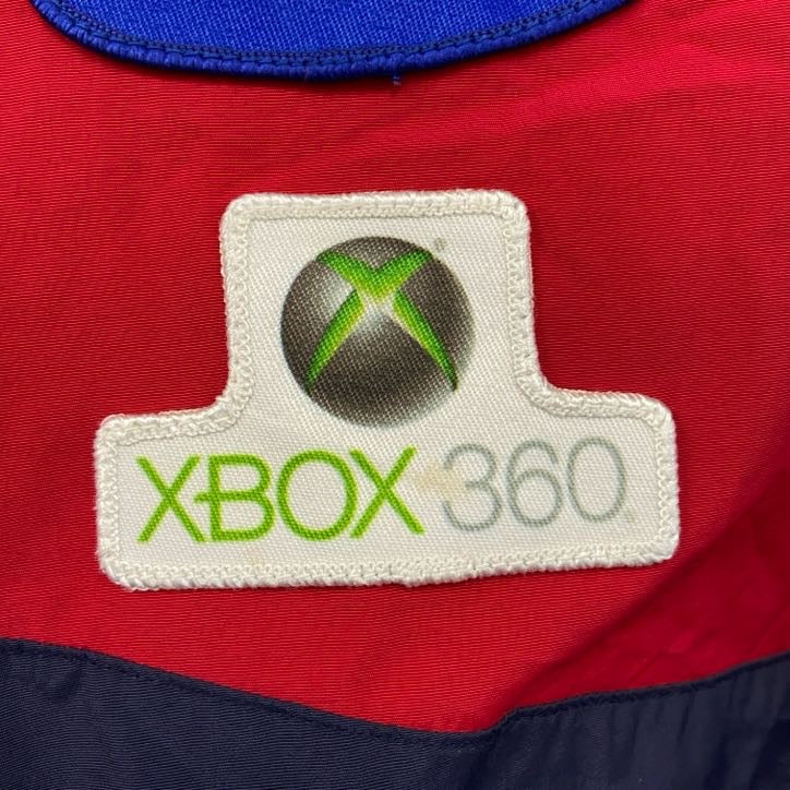 ～90s　GAME　SPORTSWEAR LTD　ハーフジップナイロンプルオーバー　星条旗　ヴィンテージ　レッド　ネイビー　Lサイズ