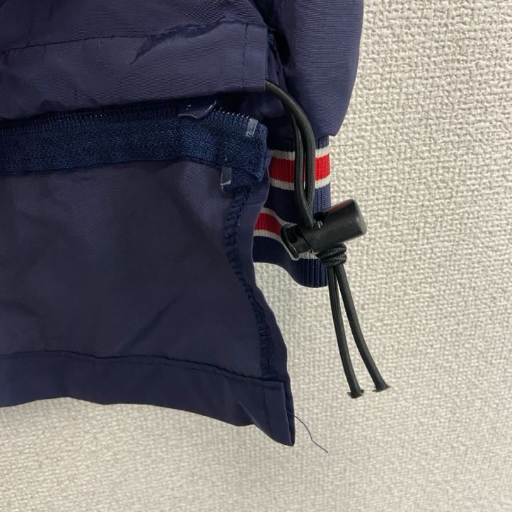 ～90s　GAME　SPORTSWEAR LTD　ハーフジップナイロンプルオーバー　星条旗　ヴィンテージ　レッド　ネイビー　Lサイズ