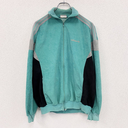 ～80s　adidas　アディダス　トラックジャケット/ジャージ　ヴィンテージ　緑　グリーン　Lサイズ