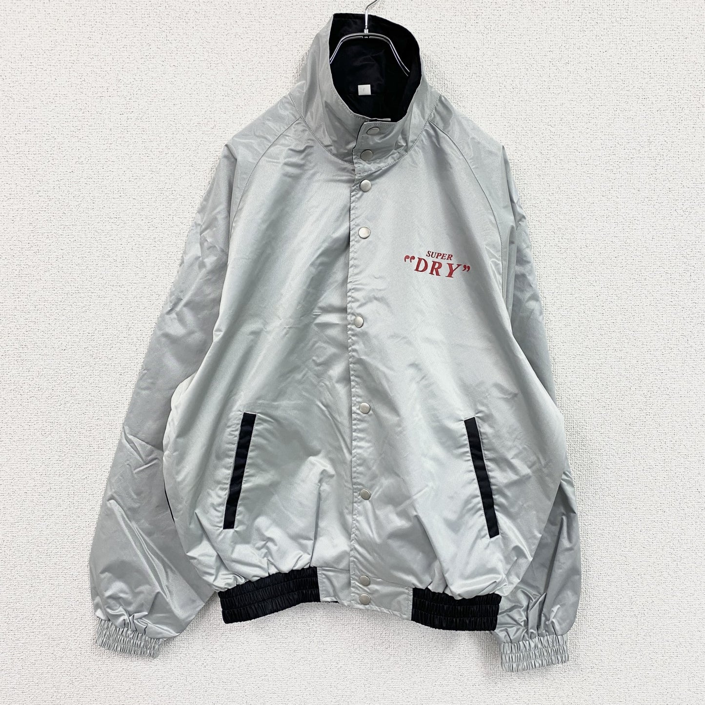 SUPER DRY　アサヒスーパードライ　フルスナップジャケット　シルバー　Lサイズ