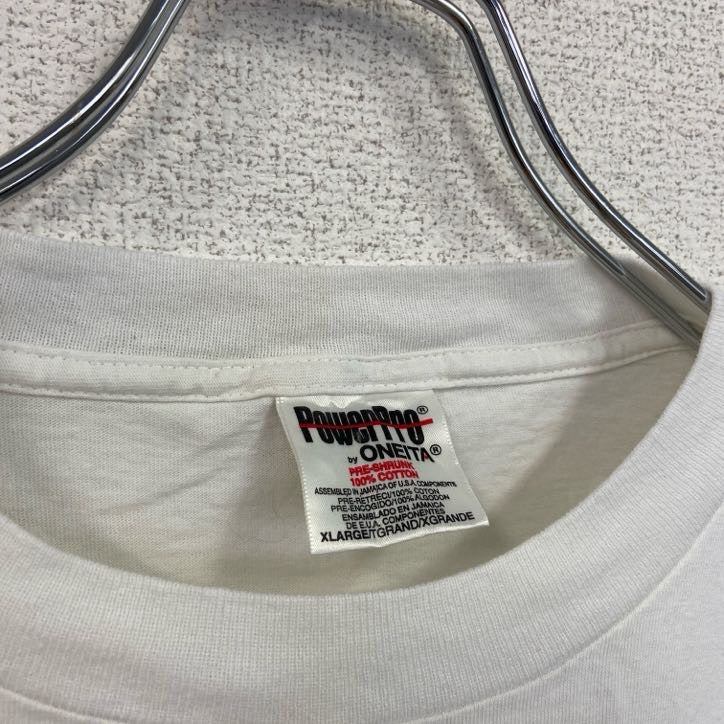 古着 used　半袖プリントTシャツ　90s　CHIKAGO　USA　クルーネック　シングルステッチ　白　ホワイト　XLサイズ