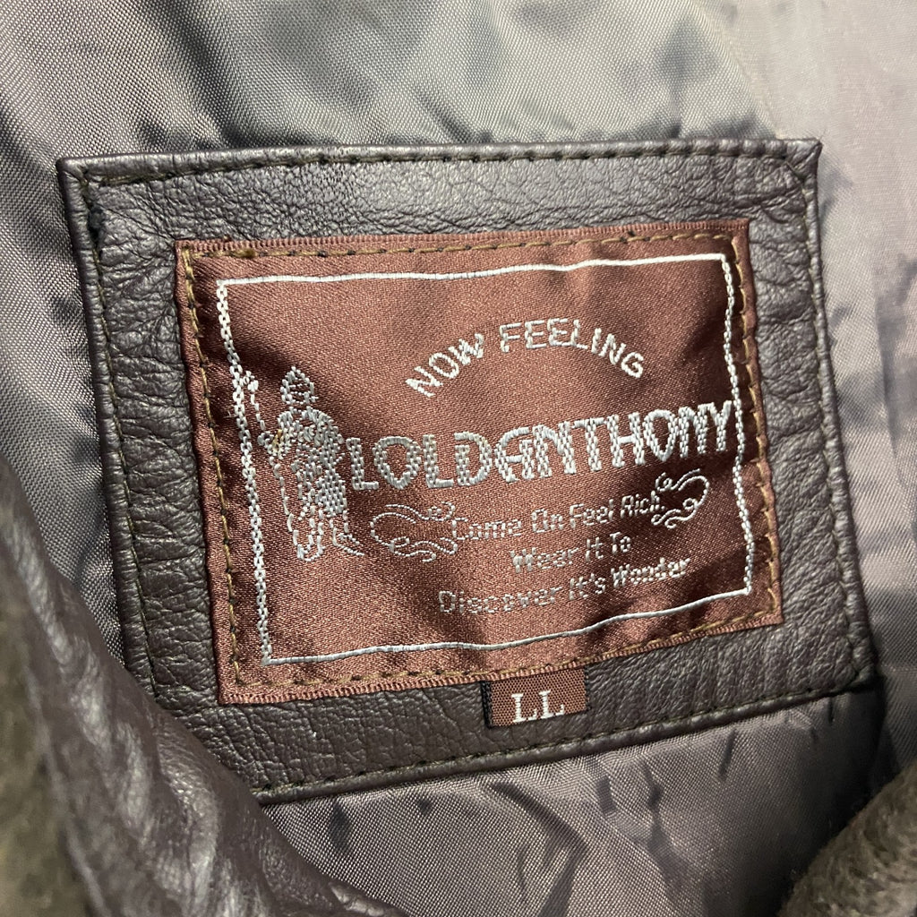 LOLDDANTHONY　レザージャケット　茶色　ブラウン　LLサイズ