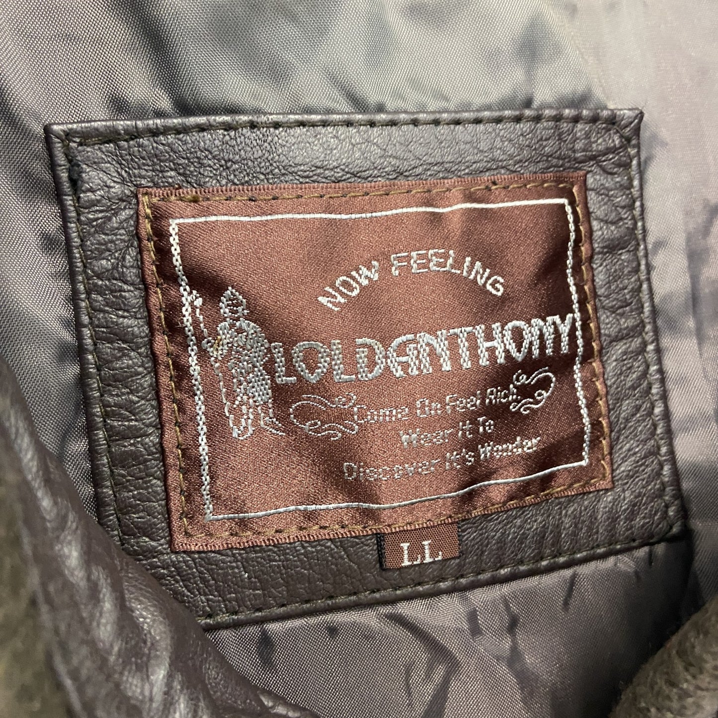 LOLDDANTHONY　レザージャケット　茶色　ブラウン　LLサイズ