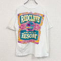 古着 used　半袖プリントTシャツ　90s　リゾート　ビーチ　レトロ　クルーネック　シングルステッチ　白　ホワイト　Mサイズ