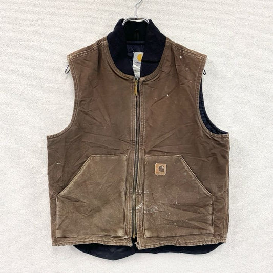 Carhartt　カーハート　フルジップダックベスト　中綿入り　茶色　ブラウン　Mサイズ