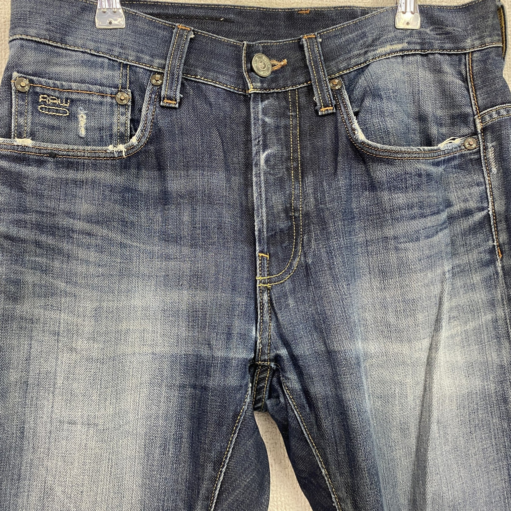 G-STAR RAW　ジースターロゥ　デニムパンツ/ジーンズ　ボタンフライ　縦落ち　フェード　インディゴ　32サイズ