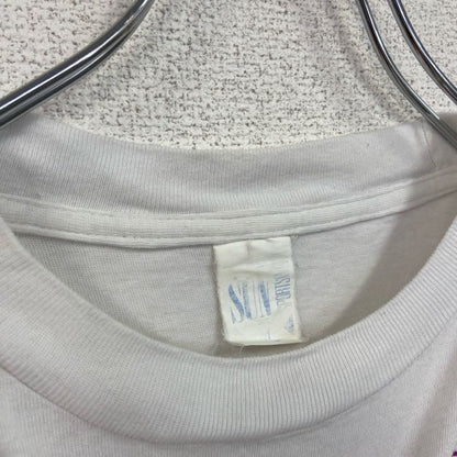 古着 used　半袖プリントTシャツ　90s　リゾート　ビーチ　レトロ　クルーネック　シングルステッチ　白　ホワイト　Mサイズ