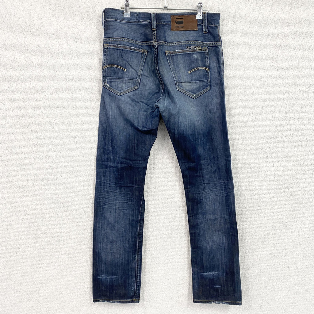 G-STAR RAW　ジースターロゥ　デニムパンツ/ジーンズ　ボタンフライ　縦落ち　フェード　インディゴ　32サイズ