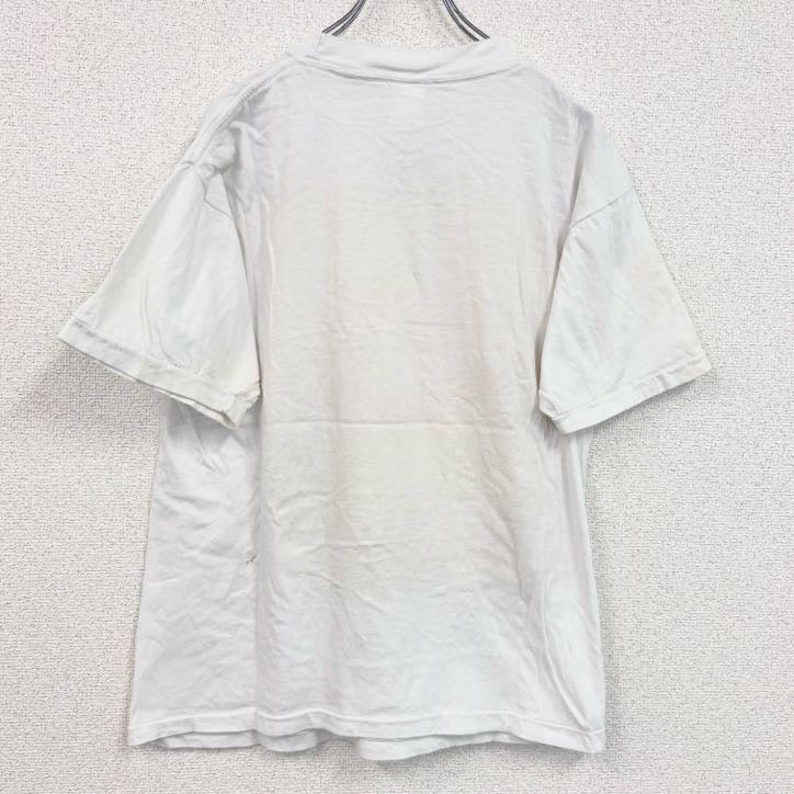 古着 used　半袖プリントTシャツ　90s　リゾート　ビーチ　レトロ　クルーネック　シングルステッチ　白　ホワイト　Mサイズ