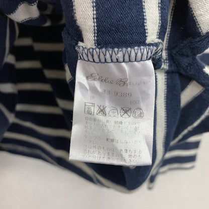 Eddie Bauer　エディーバウアー　長袖Tシャツ/ロンT　ボーダー　紺　ネイビー　Lサイズ　
