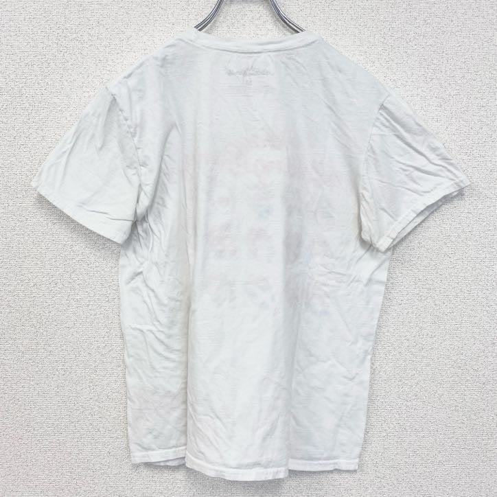 古着 used　半袖バンドプリントTシャツ　音楽　ローリングストーンズ　定番　ロック　白　ホワイト　Mサイズ