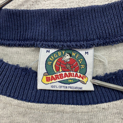 90s　BARBARIAN　バーバリアン　リンガースウェット/トレーナー　ヴィンテージ　灰色　グレー　Mサイズ