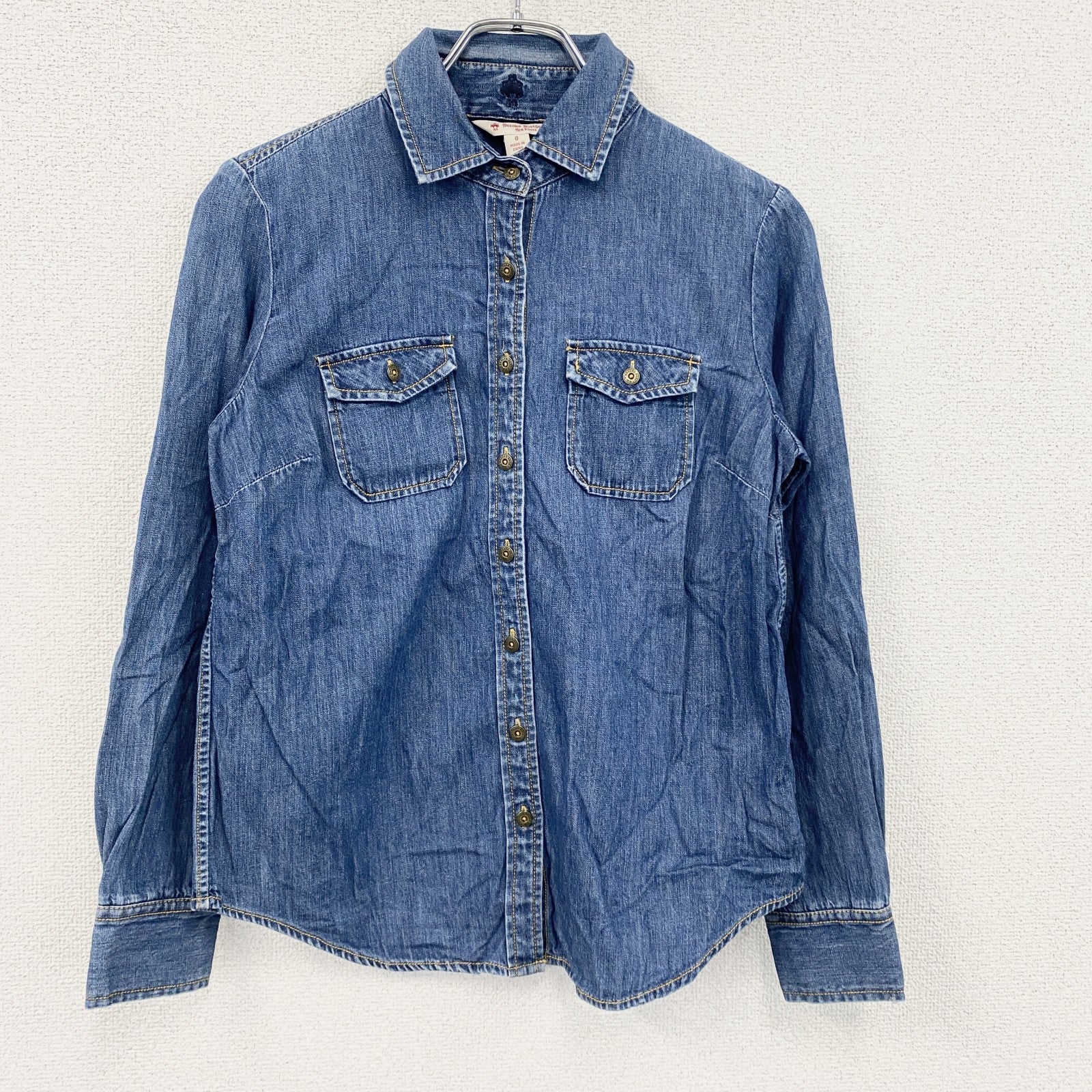 Brooks Brothers　ブルックスブラザーズ　長袖デニムシャツ　インディゴ　0サイズ